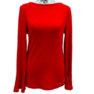 Michael Kors women's red bell sleeves top size S